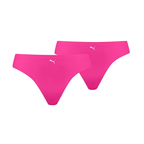 PUMA Damen Seamless String Thong Panties, Neon Pink, XL EU von PUMA