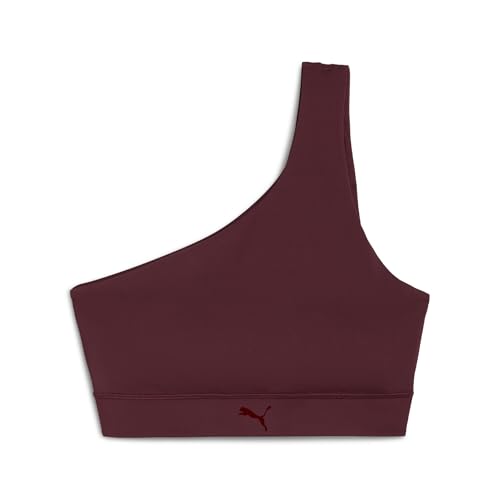PUMA Damen Shape Asymmetrischer BH S, Ruby Shimmer Red von PUMA
