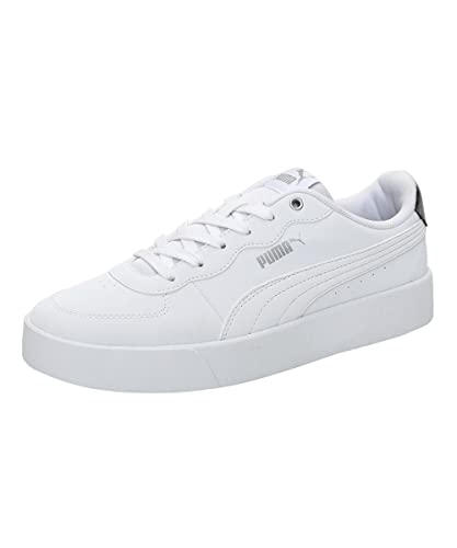 PUMA Damen Skye Clean Rare Metallic Sneaker, White White Aged Silver, 38 EU von PUMA