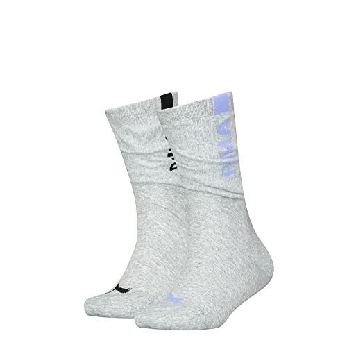 PUMA Damen Slouch Sock Hosiery, Grey Mélange / Elektro, 35-38 EU von PUMA