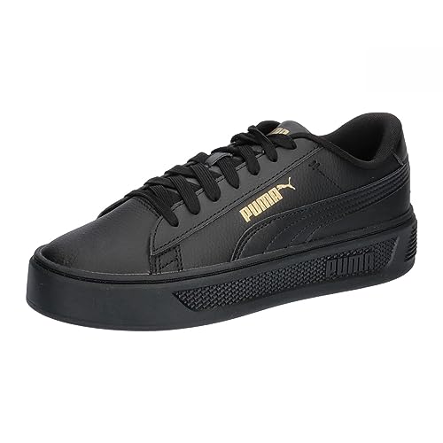 PUMA Damen Smash Platform V3 Sneaker, Black Gold, 40.5 EU von PUMA