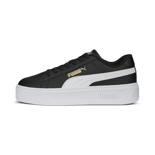 PUMA Damen Smash Platform V3 Sneaker, Black White Gold, 40.5 EU PUMA Damen Smash Platform V3 Sneaker, Black White Gold, 40.5 EU von PUMA