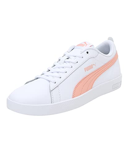 PUMA Damen Smash Wns V2 L Turnschuhe, Puma White Apricot Blush Puma Black, 37 EU von PUMA