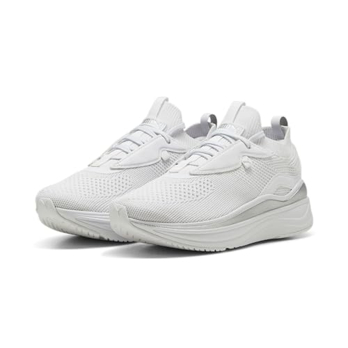 PUMA Damen Softride Stakd Laufschuhe 37.5White Feather Gray Silver Metallic von PUMA