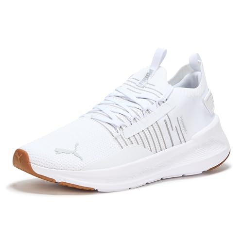 PUMA Damen Softride Symmetry Fuzion Laufschuh Sneaker, Puma White-puma Silver, 39 EU von PUMA