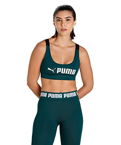 PUMA Damen Sport-BH Mid Impact Fit Bra Varsity Green - M von PUMA