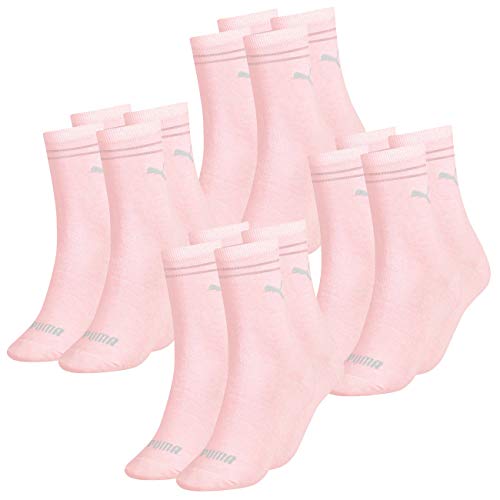 PUMA Damen Sportsocken 8er MultipackSchwarz Weiss Grau Rosa 35-38 39-42 Baumwolle, Größe:35-38, Packgröße:8 Paar, Farbe:Pink (004) von PUMA