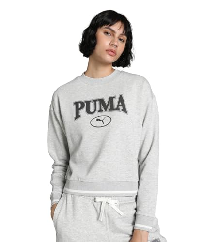 PUMA Damen Squad Sweatshirt MLight Gray Heather von PUMA