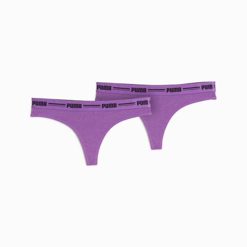 PUMA Damen String 2er-Pack, Lila, Größe: XS, Kleidung von PUMA