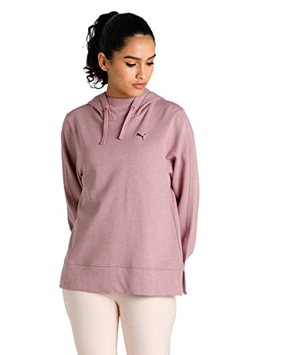 PUMA Damen Studio Fleece Hoodie Sweatshirt, Pale Grape Heather, M von PUMA