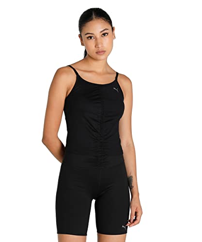 PUMA Damen Studio Foundation Ruched Tank Top, schwarz, M von PUMA