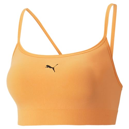 PUMA Damen Studio Low Support Seamless Trainings-BH LClementine Orange von PUMA