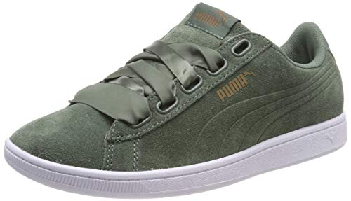 PUMA Damen Suede Heart Velvet Rope Sneaker, Grün (Khaki 365111-01), 39 EU von PUMA