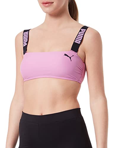 PUMA Damen Swimwear Bandeau Bikini, Pink Combo, L EU von PUMA