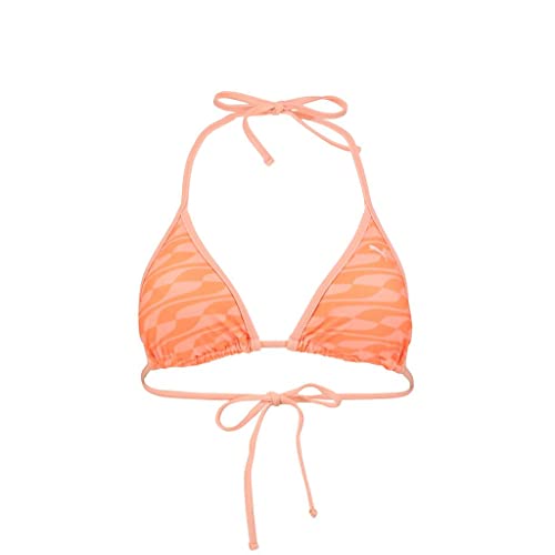 PUMA Damen Swimwear Formstrip Triangle Top Bikini, Peach Combo, S EU von PUMA