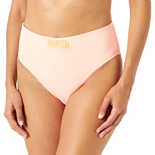 PUMA Damen Swimwear High Waist Brief Schwimm Slips, Peach Combo, M EU von PUMA