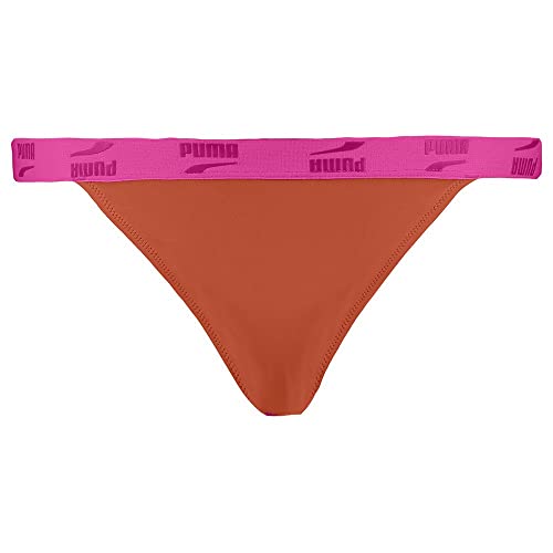 PUMA Damen Tanga Brief Bikini Bottoms, Pink / Chili, XL EU von PUMA