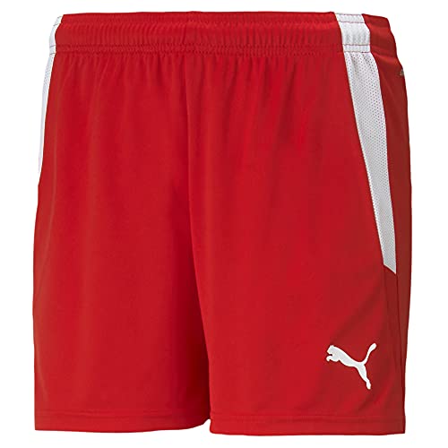 PUMA Damen Teamliga Shorts, Red Weiß, Mittel von PUMA