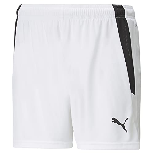 PUMA Damen Teamliga Shorts, White Schwarz, Klein von PUMA