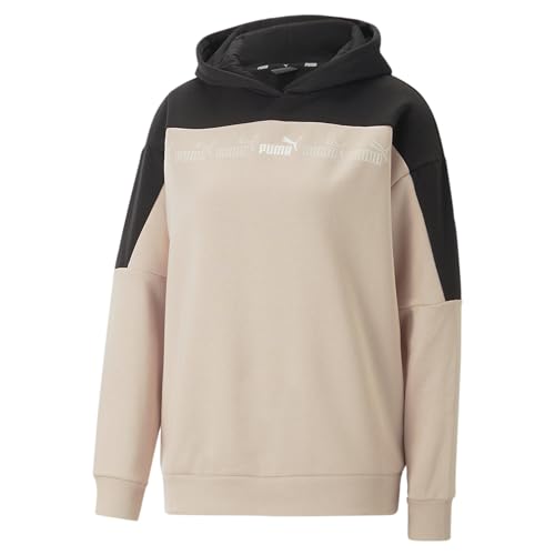 PUMA Damen Around The Block Hoodie SRose Quartz Black Pink ┃Regular Fit Hoodie für Damen von PUMA