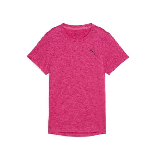 PUMA Damen Train All Day Essential Small Logo T-Shirt, Glowing Pink Heather Ss25, Mittel von PUMA