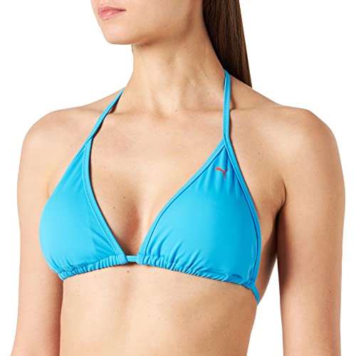 PUMA Damen Triangle Top Bikini, Energy Blue, XS EU von PUMA