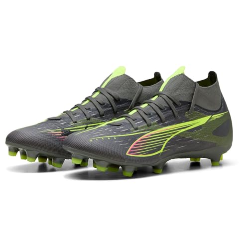 PUMA Damen Ultra 5 Match+ FG/AG WN's Fussballschuh, Matte Aged Silver-Yellow ALERT Aged Silver, 42 EU von PUMA