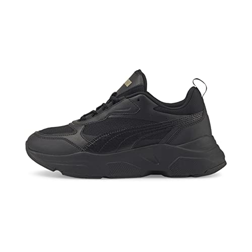 PUMA Cassia Sneakers Damen, Black-Black-Team Gold, 35.5 EU von PUMA