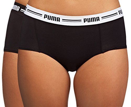 PUMA Damen Iconic Mini Shorts 2P Badehose, Black, XS (2er Pack) von PUMA