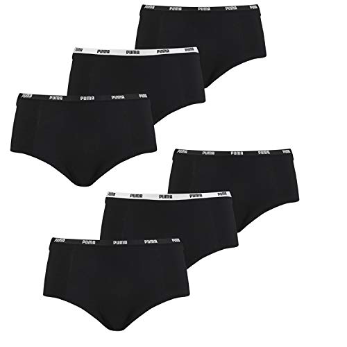 PUMA Damen Unterwäsche Unterhosen 2X 3er Mini Shorts im Vorteilspack (Black, L) von PUMA