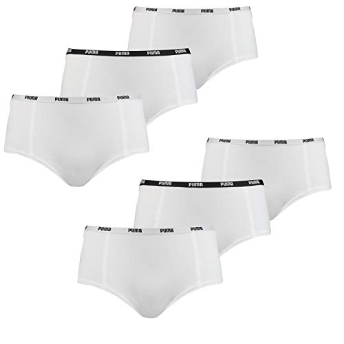 PUMA Damen Unterwäsche Unterhosen 2X 3er Mini Shorts im Vorteilspack (White, L) von PUMA