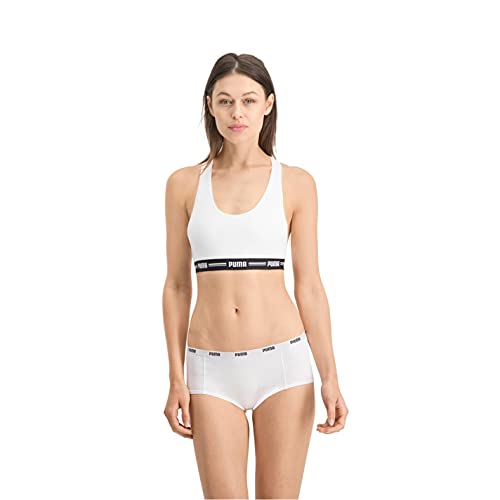 PUMA Damen Unterwäsche Unterhosen 3 Mini Shorts im Vorteilspack (White, M) von PUMA