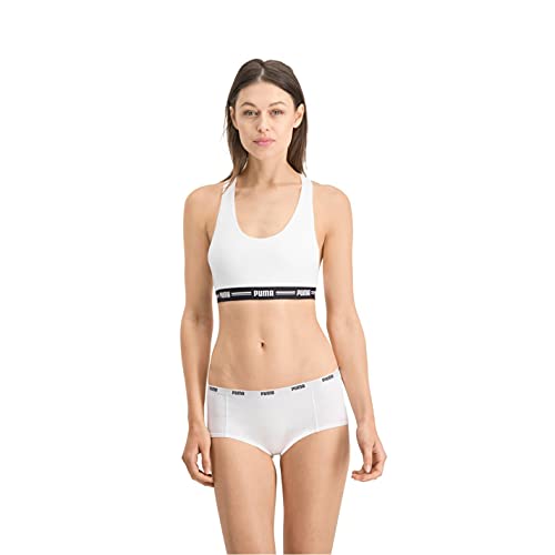 PUMA Damen Unterwäsche Unterhosen 3 Mini Shorts im Vorteilspack (White, S) von PUMA