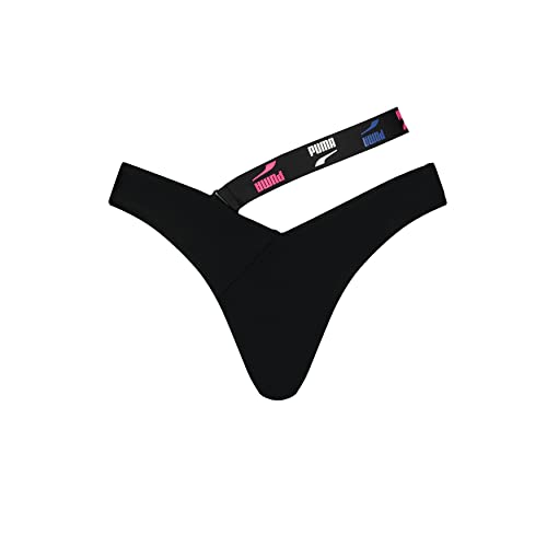 PUMA Damen V-shape Brief Bikini Bottoms, Black Combo, XS EU von PUMA