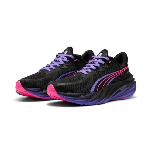PUMA Damen Velocity Nitro Laufschuhe Sneaker, Puma Schwarz/dunkler Amethyst, 38.5 EU von PUMA