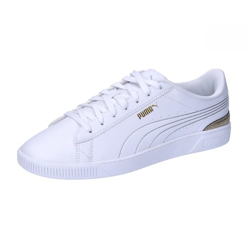 PUMA Damen Vikky V3 METALLIC Shine Sneaker, White Gold Silver, 38.5 EU von PUMA