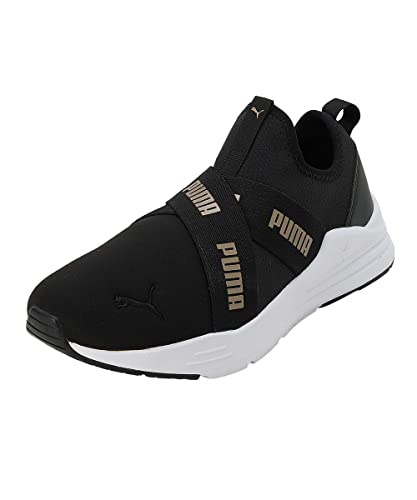 PUMA Damen WNS Space Metallics Laufschuh mit Draht Sneaker, Black Gold, 41 EU von PUMA