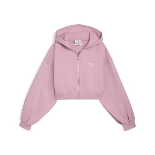 PUMA Damen Wardrobe Essentials Sports Legacy Cropped Kapuzenjacke M, Poised Pink von PUMA