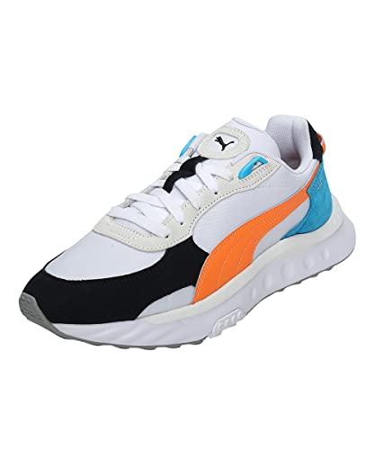 PUMA Damen Wild Rider Rollin' Leichtathletik-Schuh, Weiß Orange, 42 EU von PUMA