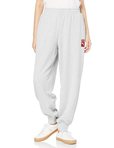 PUMA Damen X Vogue Relaxed Sweatpants Tr Jogginghose, hellgrau Heather, M von PUMA