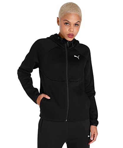 PUMA Damen evoStripe Hoodie mit durchgehendem Reißverschluss LBlack von PUMA