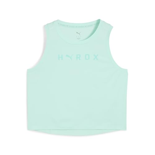 PUMA Damen x HYROX CLOUDSPUN ThermoAdapt Crop Tanktop L, Mint Melt Green von PUMA