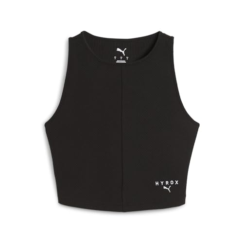 PUMA Damen x HYROX Rib Cropped Tanktop M, Black von PUMA