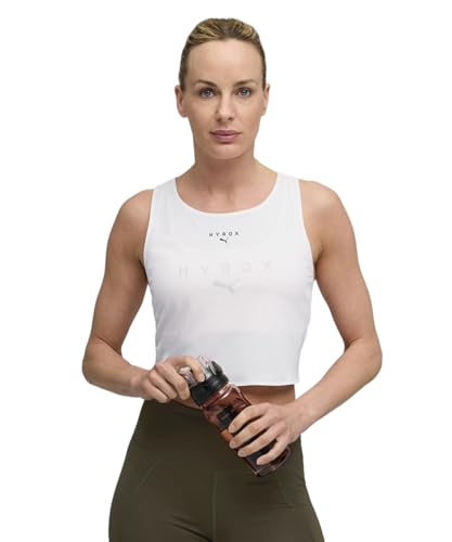 PUMA Damen x HYROX ULTRASPUN Crop Tanktop M, White von PUMA