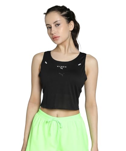 PUMA Damen x HYROX ULTRASPUN Cropped Tanktop M, Black von PUMA