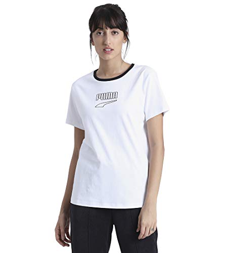 PUMA Downtown Edge Damen T-Shirt Puma White XS von PUMA