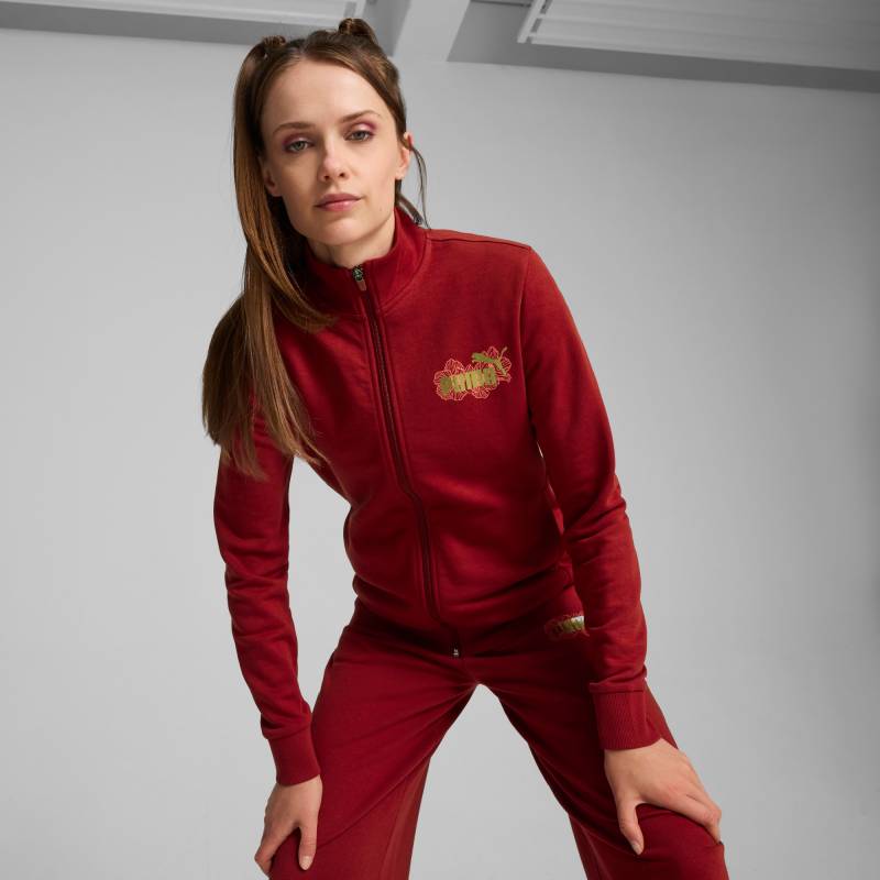 PUMA ESS+ CLASS ACT Trainingsjacke Damen, Rot, Größe: XXL, Kleidung von PUMA