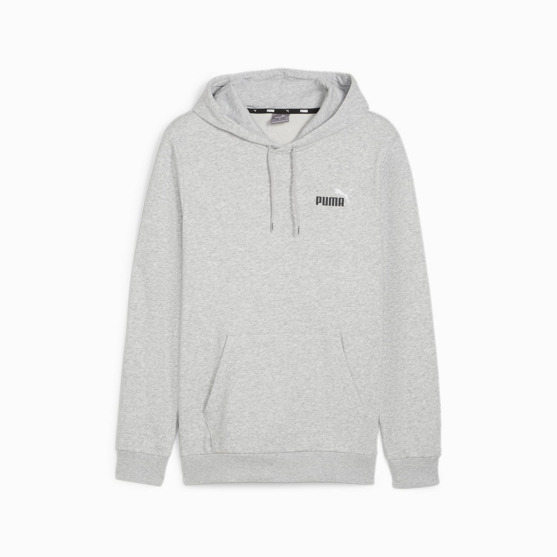 PUMA ESS+ Hoodie mit kleinem Logo Herren, Mit Heide, Grau, Größe: 4XL, Kleidung von PUMA