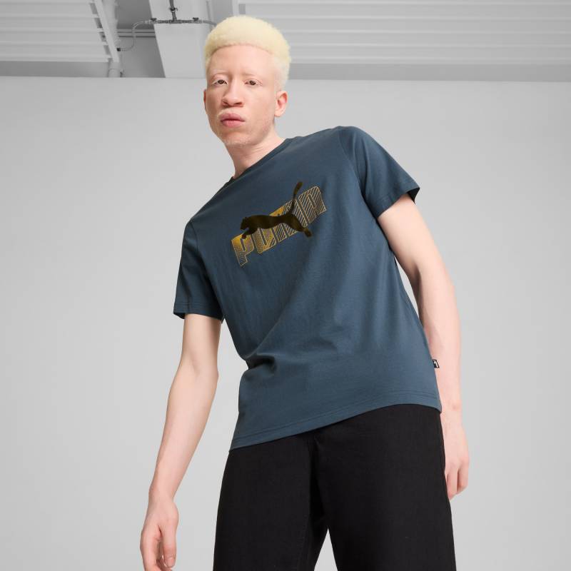 PUMA ESS+ LOGO LAB T-Shirt Herren, Grau, Größe: L, Kleidung von PUMA