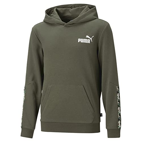 PUMA ESS Tape Camo Hoody Kinder Sweatshirt Kapuzenpullover grün 673235, Bekleidung:152 von PUMA